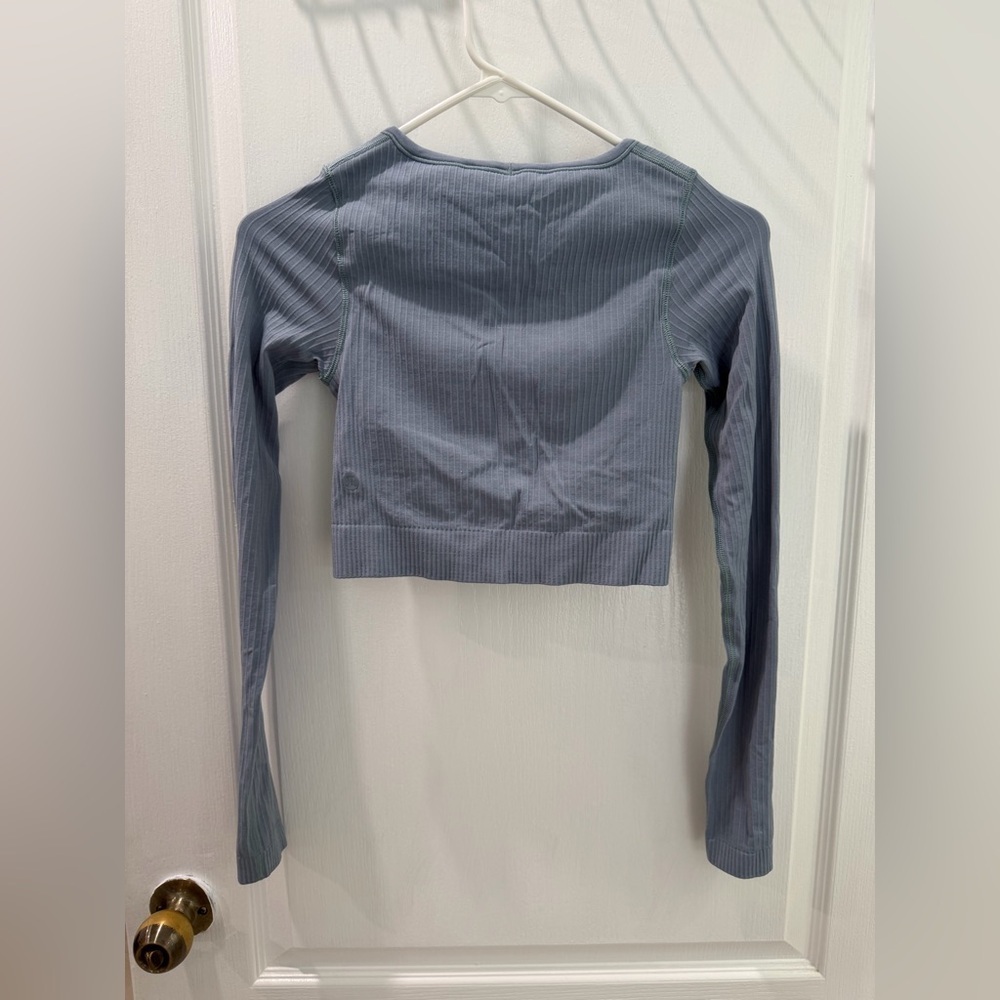 Lululemon Ebb to Street Long-Sleeve Shirt Chambray (Size 2) - Picture 6 of 10